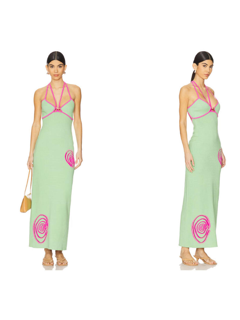 The Wolf Gang Espiral Knit long Dress  sage size L NWT  $280msrp